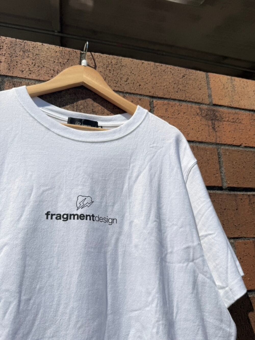 Fragment Design x Medicom Toy Bearbrick White Black Logo Tee Shirt Kaws Uniqlo